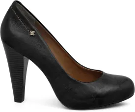 Scarpin Napa Black Wood Heel - Cravo e Canela