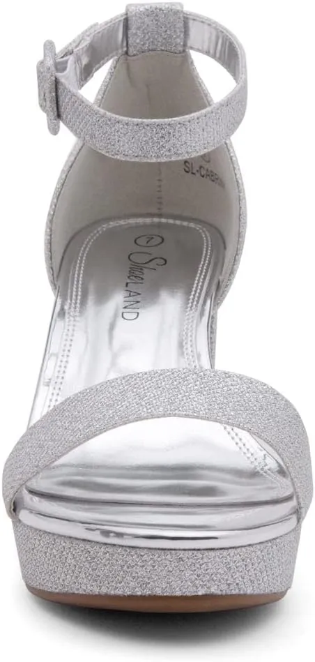 Shoe Land SL-Cabrini Women's Platform Heels, Open Toe Chunky Block Heeled Sandals with Ankle Strap  Dressy High Heel Sandals for Prom, Wedding, and Party