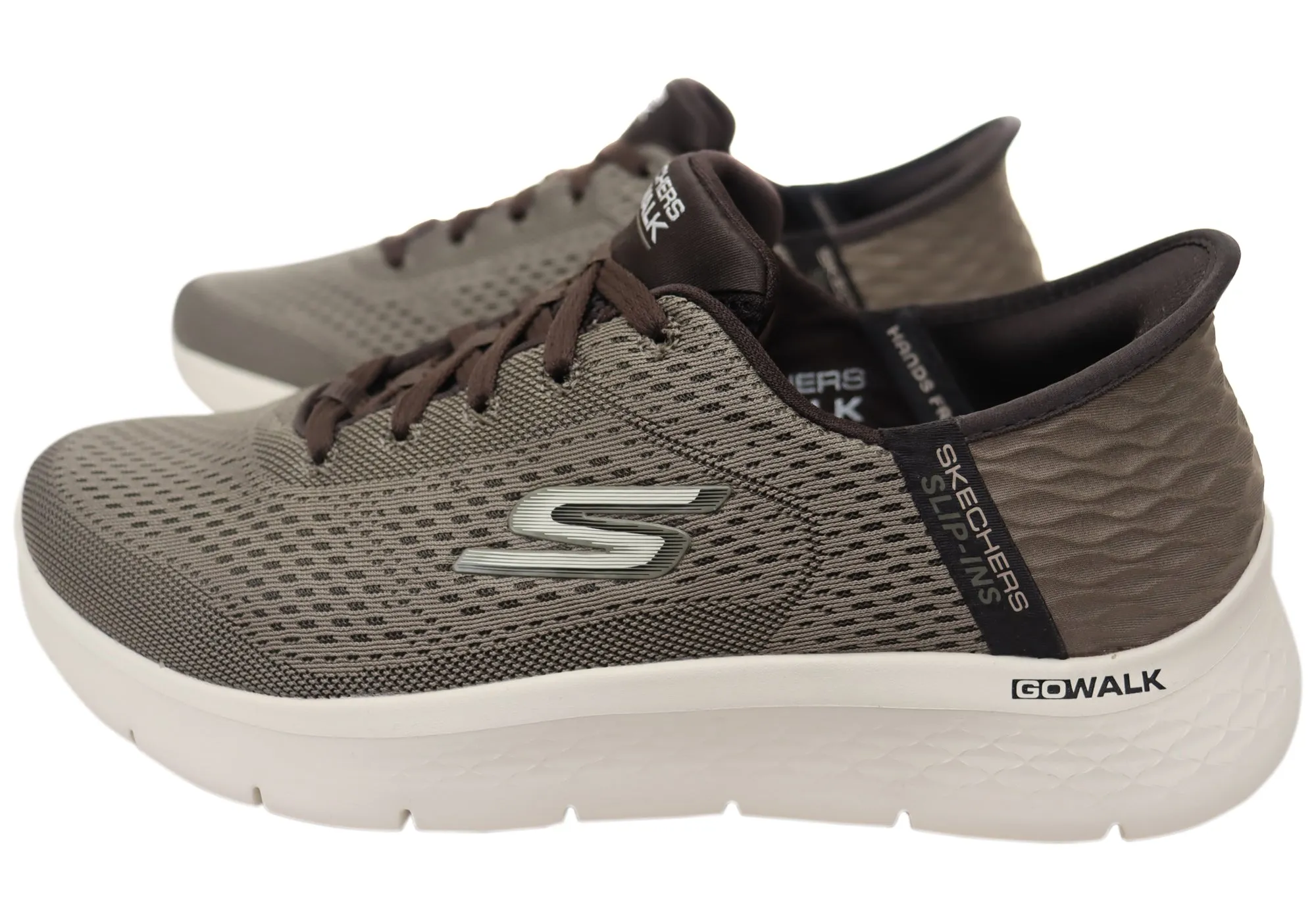 Skechers Mens Slip Ins GOwalk Flex New World Extra Wide Fit Shoes