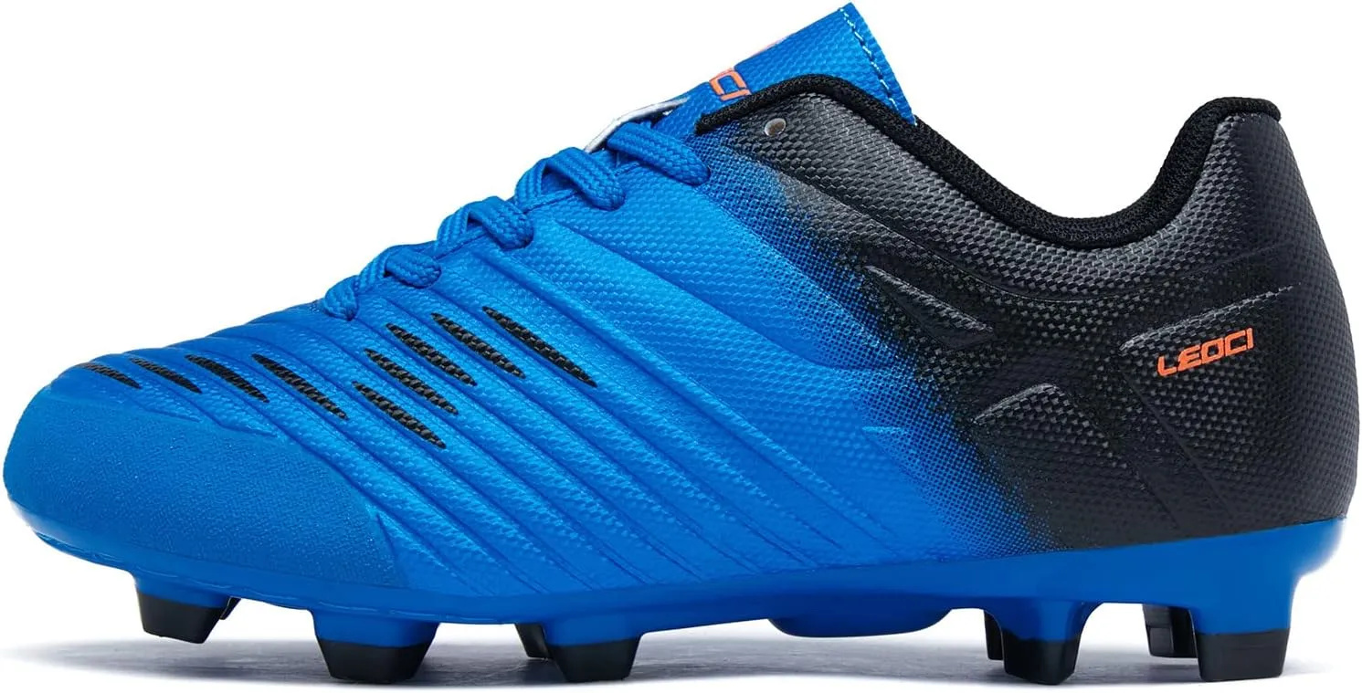 Soccer Shoes for Boys Pink Soccer Cleats Breathable Athletic Toddler Black Football Boots for Outdoor Indoor Soccer Shoes for Girls AG/FG