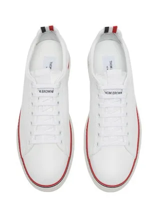 TRICOLOUR WELT DETAIL LEATHER TENNIS SNEAKERS