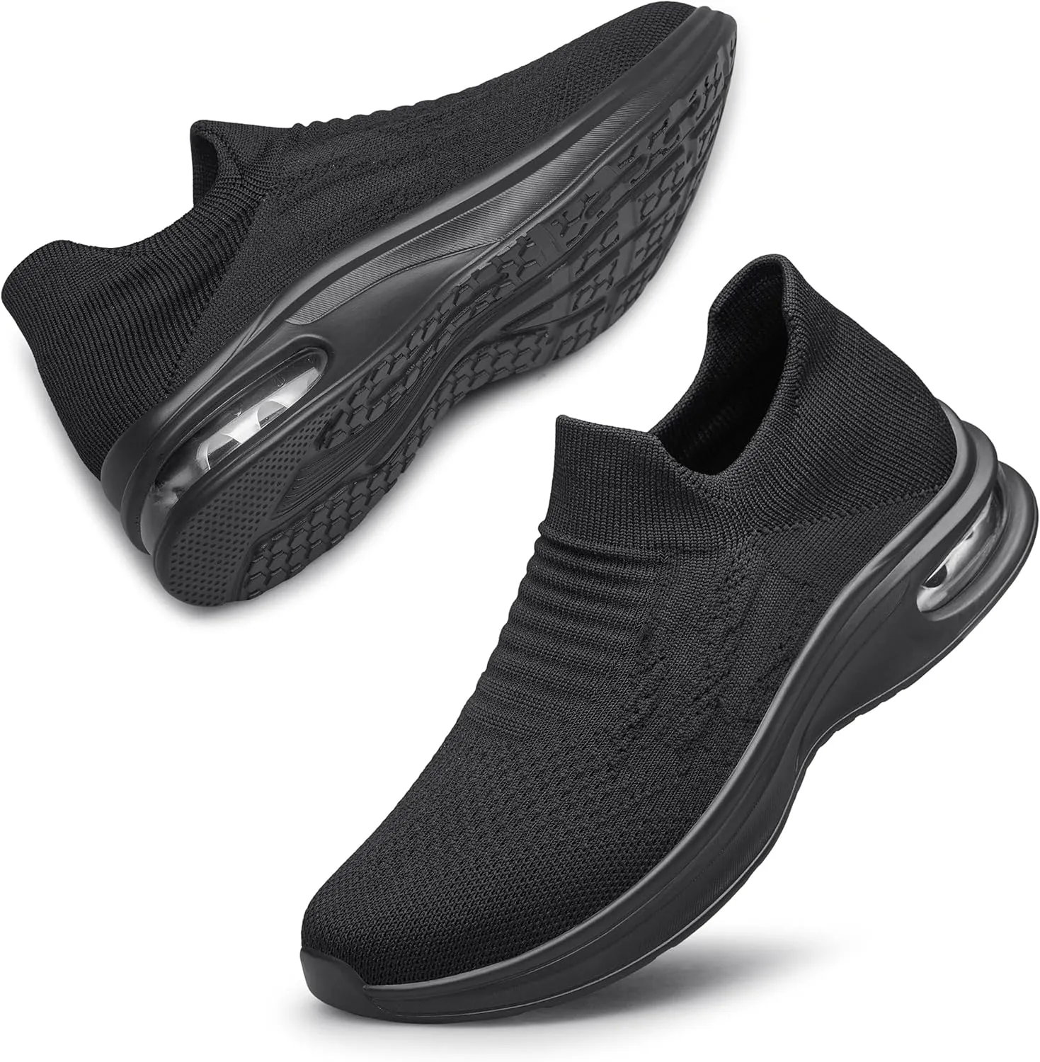 Vidbiv Slip on Shoes for Men, Casual Walking Lightweight Loafers, Breathable Mens Shoes, Comfortable Hands Free Slip-on Shoes for Work, Traveling