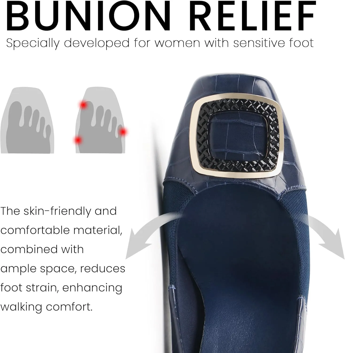 Women Dress Pumps Orthotic Heels Orthopedic Bunion Shoes