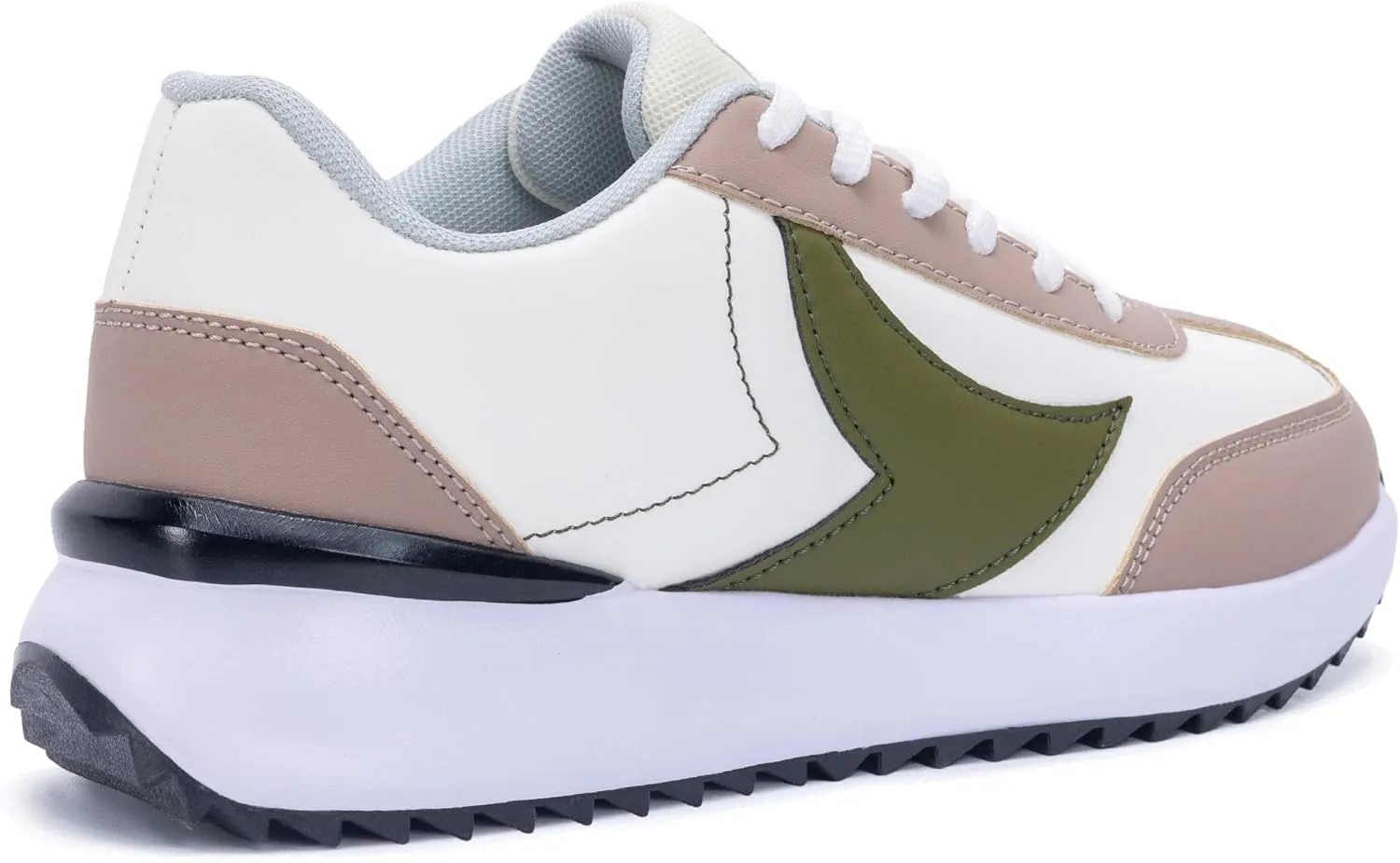 Women's Fashion Leather Sneakers LYNSS 1.0 Comfortable Walking Shoes Lace Up Casual Retro Classic Sneaker