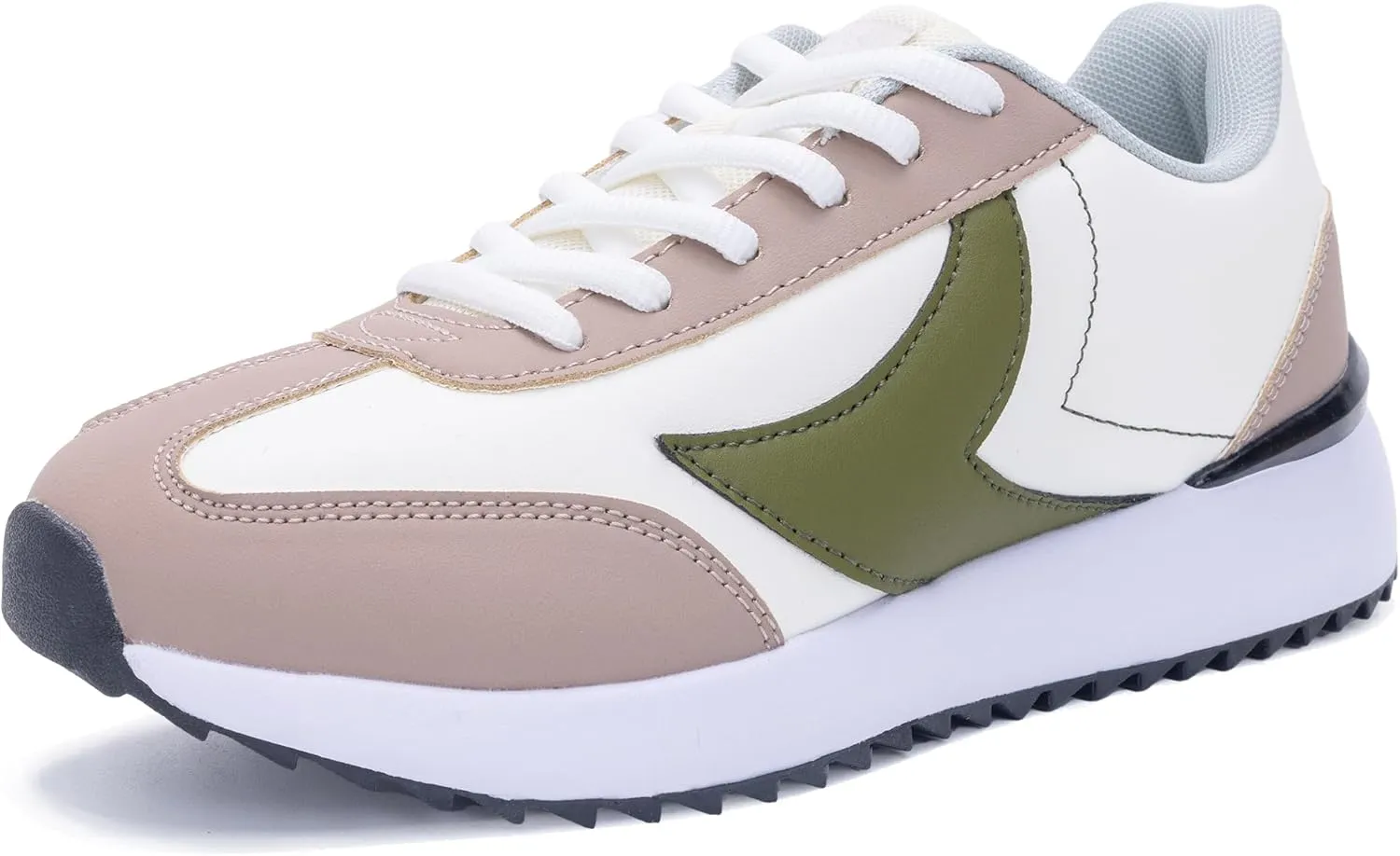 Women's Fashion Leather Sneakers LYNSS 1.0 Comfortable Walking Shoes Lace Up Casual Retro Classic Sneaker