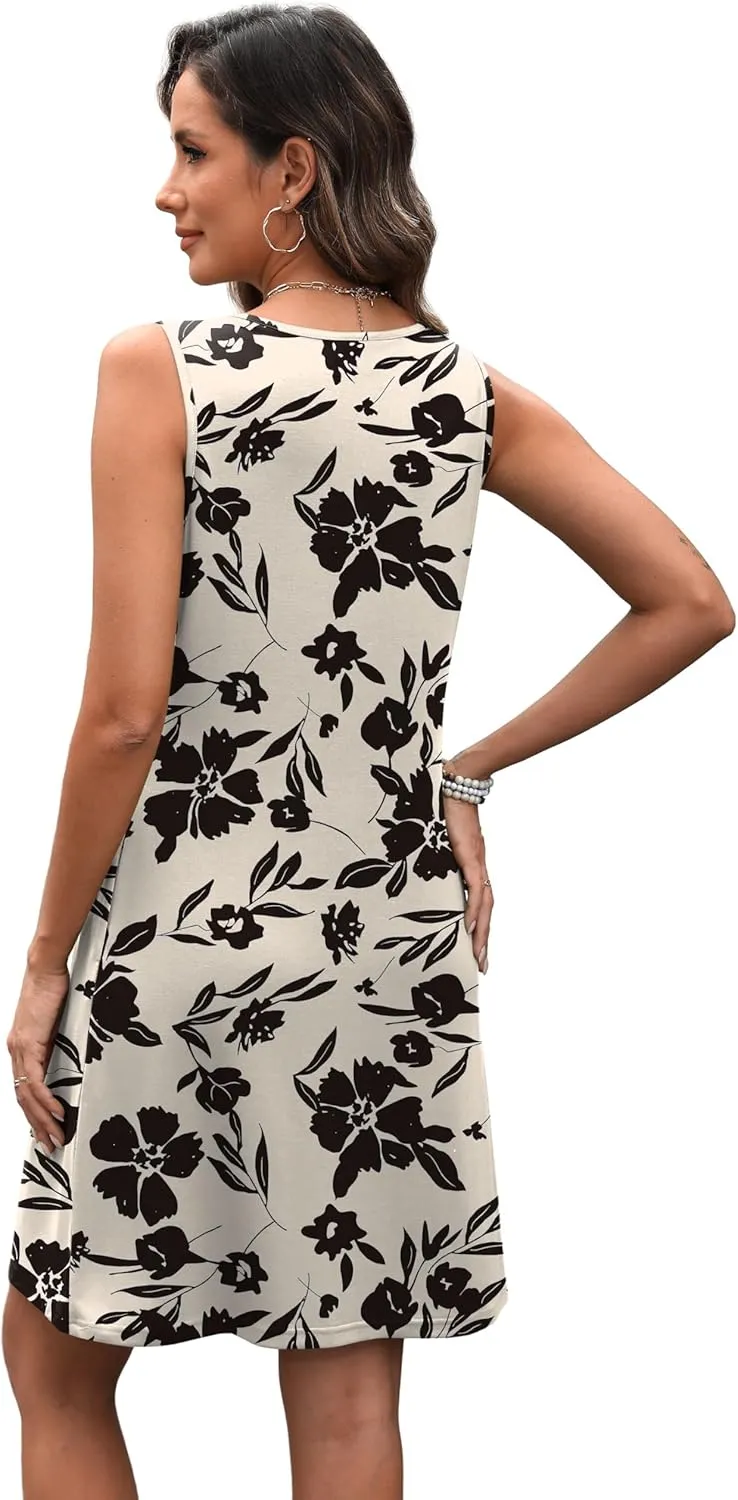 XIEERDUO Summer Dresses for Women 2025 Casual Classy Dress V Neck Swimsuit Coverups Fashion Clothing