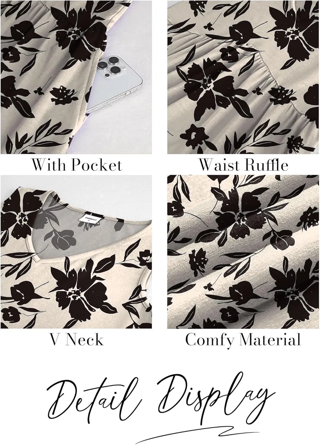 XIEERDUO Summer Dresses for Women 2025 Casual Classy Dress V Neck Swimsuit Coverups Fashion Clothing