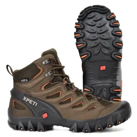 XPETI Men's Pathfinder MID Waterproof Leather Hiking Boots