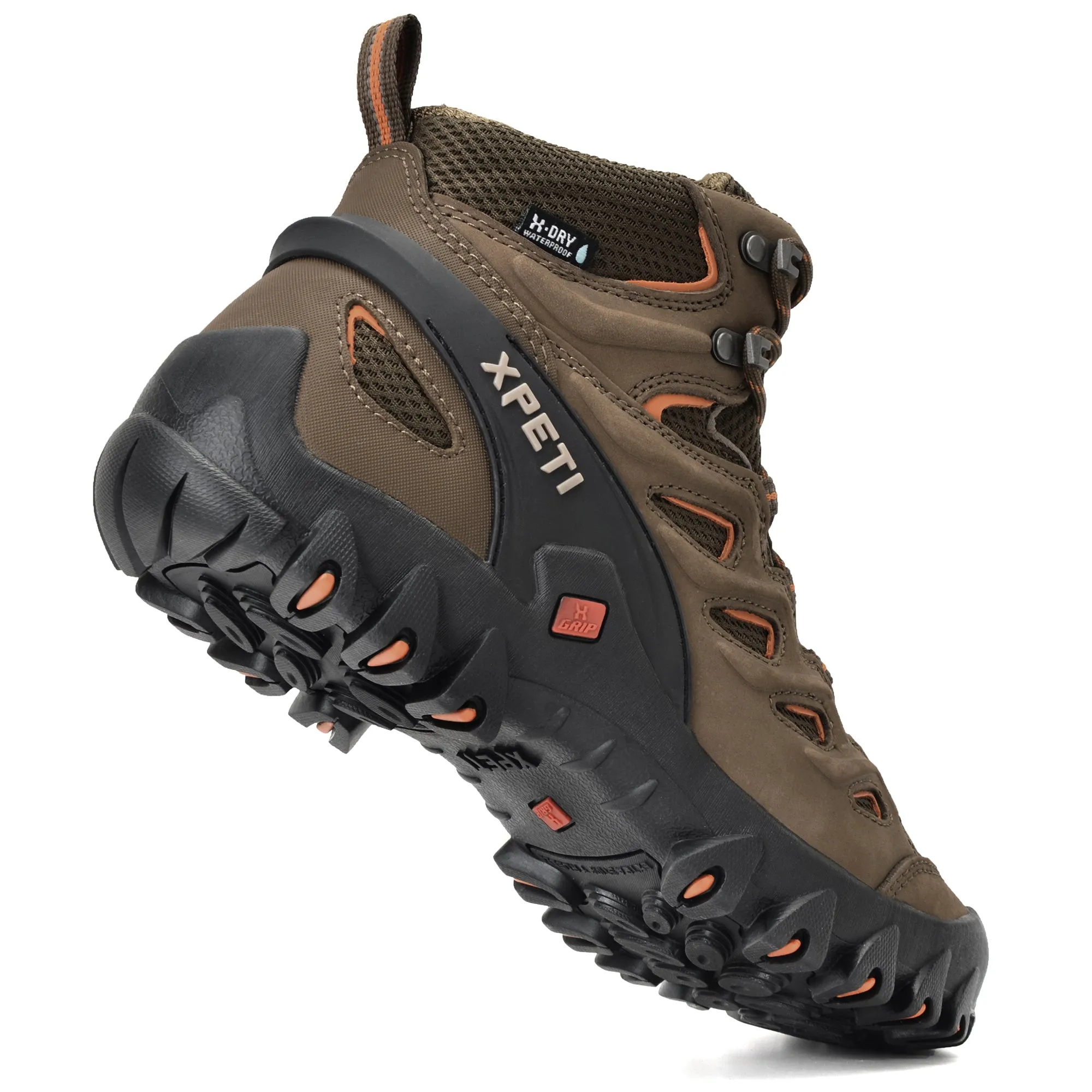 XPETI Men's Pathfinder MID Waterproof Leather Hiking Boots