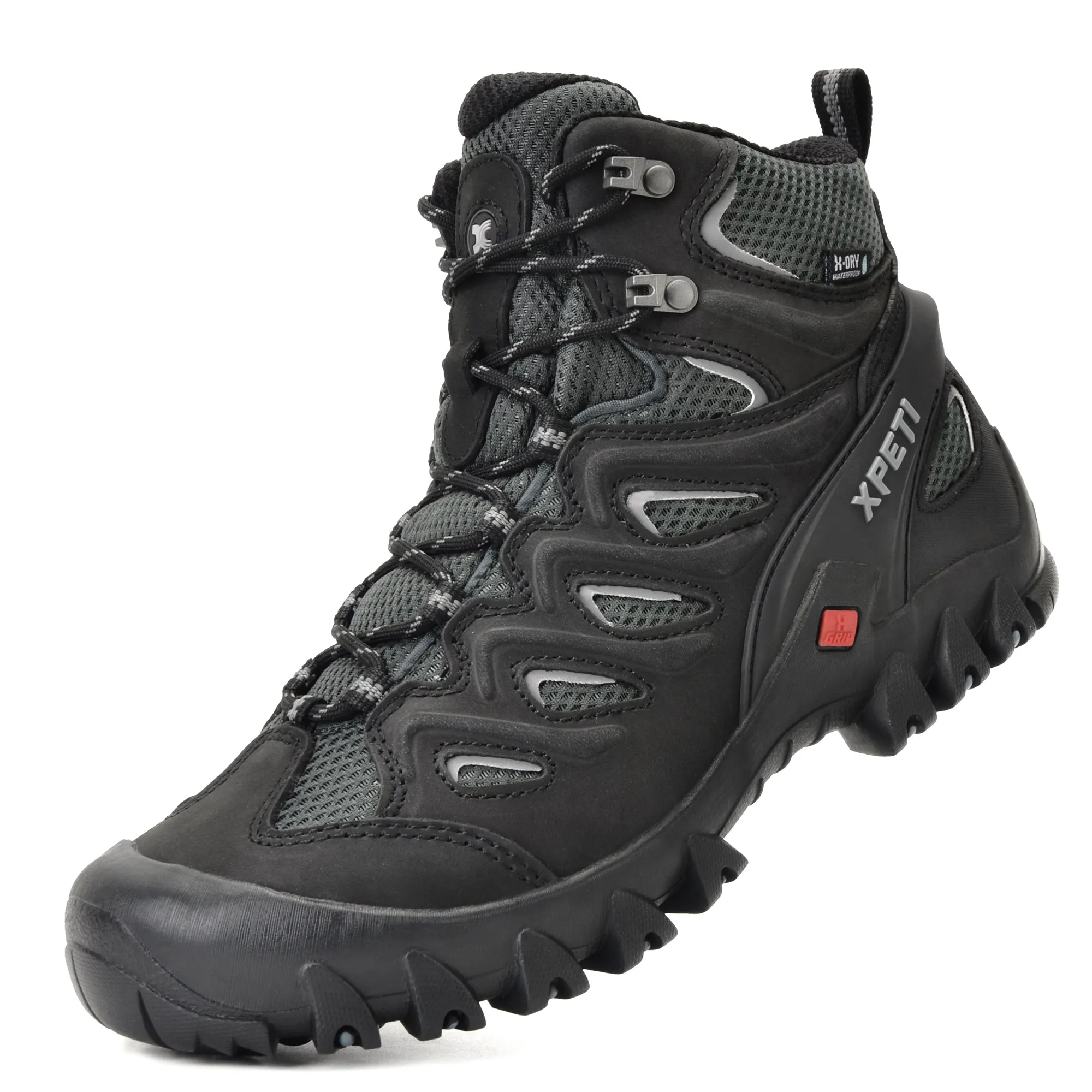 XPETI Men's Pathfinder MID Waterproof Leather Hiking Boots