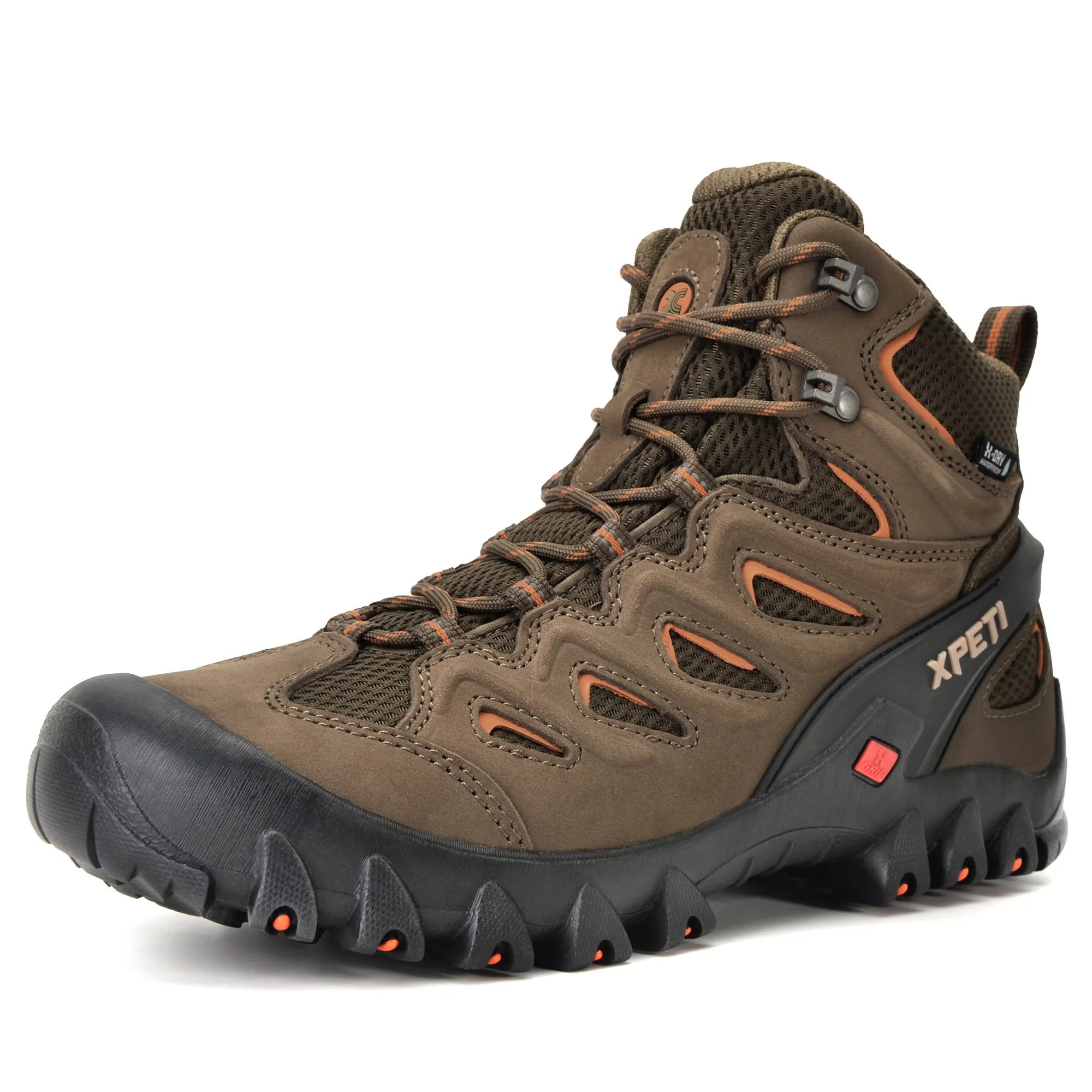XPETI Men's Pathfinder MID Waterproof Leather Hiking Boots