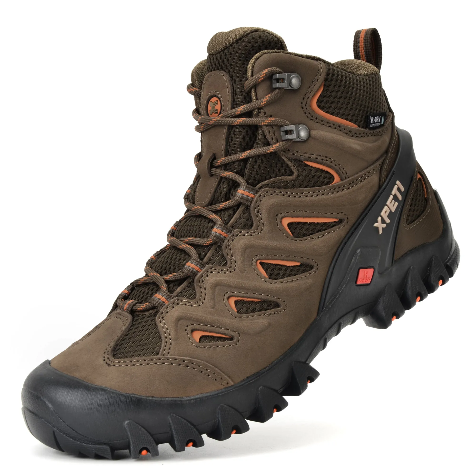 XPETI Men's Pathfinder MID Waterproof Leather Hiking Boots